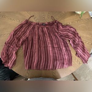 Love Sam off the shoulder red top